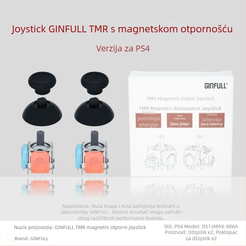 Jinfu DS13-max joystick za konzole — Sučelje: Solder; Materijal: Smola; Životni vijek: 5 milijuna ciklusa; Vibracije: Nema; Nazivna snaga: 0,0125