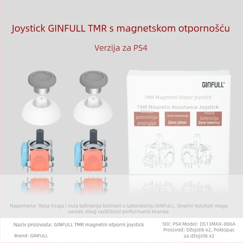 Jinfu DS13-max joystick za konzole — Sučelje: Solder; Materijal: Smola; Životni vijek: 5 milijuna ciklusa; Vibracije: Nema; Nazivna snaga: 0,0125