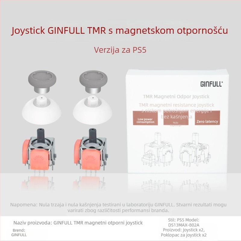 Jinfu DS13-max joystick za konzole — Sučelje: Solder; Materijal: Smola; Životni vijek: 5 milijuna ciklusa; Vibracije: Nema; Nazivna snaga: 0,0125