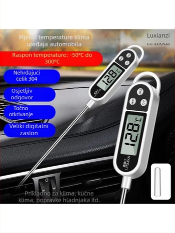Detektor termometra automobilskog klima - digitalni mjerni uređaj sa sondom za izlaz zraka
