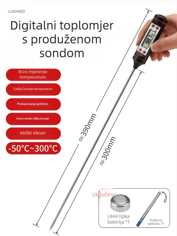 Detektor termometra automobilskog klima - digitalni mjerni uređaj sa sondom za izlaz zraka