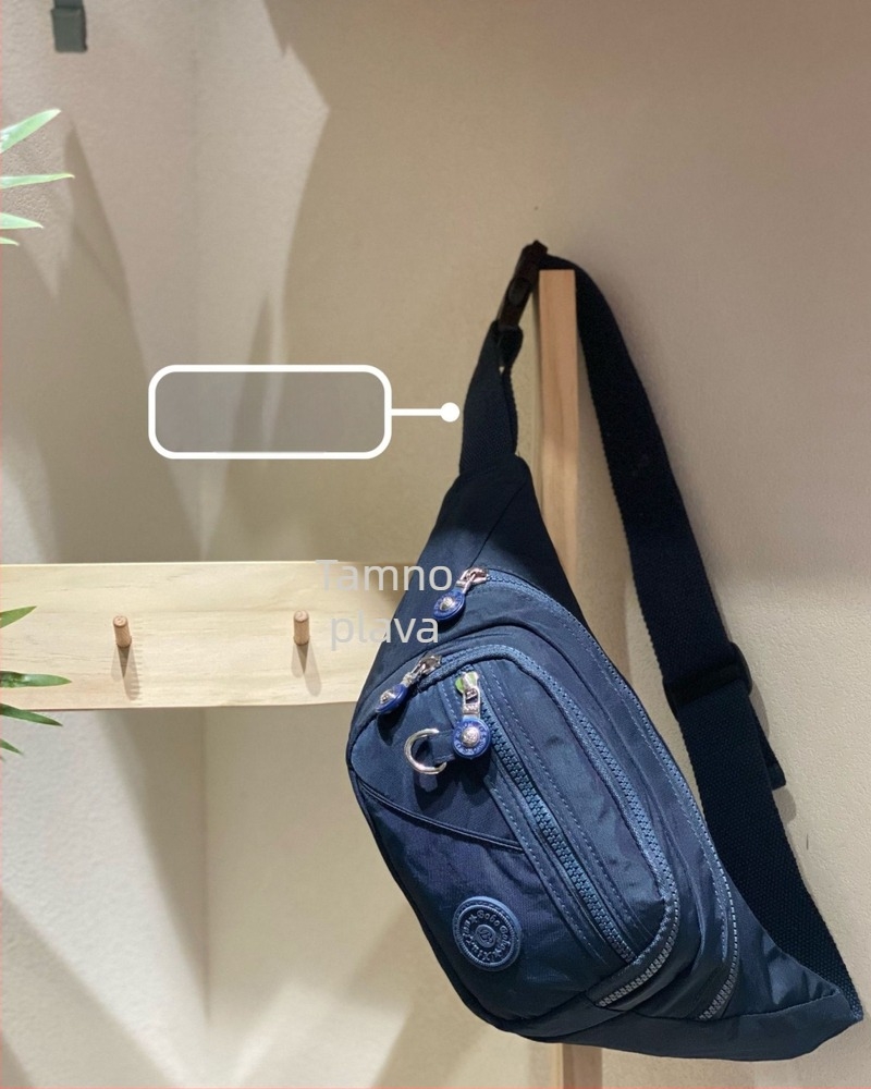 Torba za struk s više pretinaca, Oxford platno, zatvarač, unutarnji pretinci za telefon, ID karticu, prijenosno računalo i kameru, trodimenzionalni vanjski dizajn