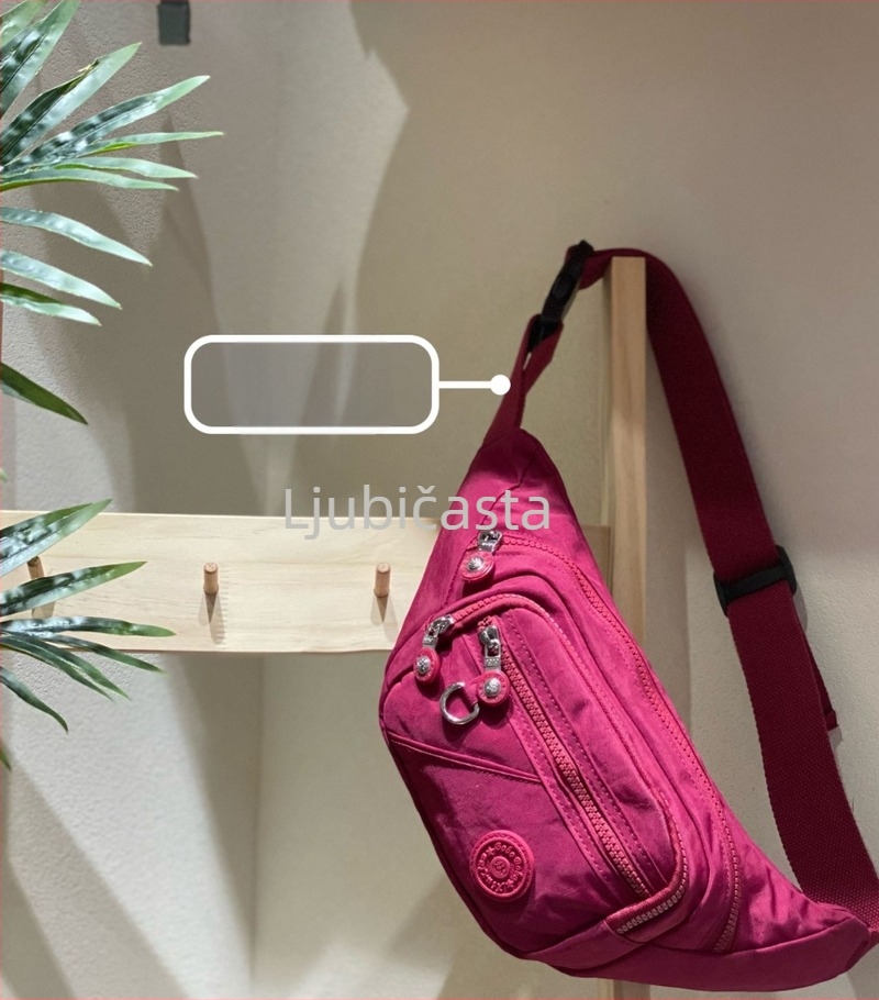 Torba za struk s više pretinaca, Oxford platno, zatvarač, unutarnji pretinci za telefon, ID karticu, prijenosno računalo i kameru, trodimenzionalni vanjski dizajn