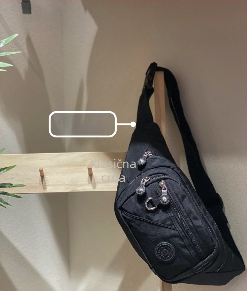 Torba za struk s više pretinaca, Oxford platno, zatvarač, unutarnji pretinci za telefon, ID karticu, prijenosno računalo i kameru, trodimenzionalni vanjski dizajn