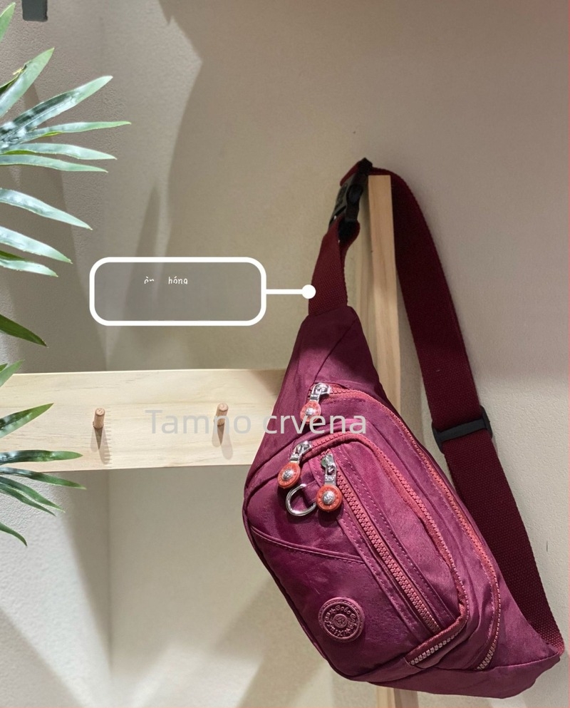 Torba za struk s više pretinaca, Oxford platno, zatvarač, unutarnji pretinci za telefon, ID karticu, prijenosno računalo i kameru, trodimenzionalni vanjski dizajn