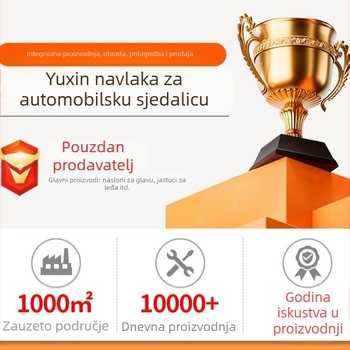 Automobilska jastučnica za naslon glave i vrata, velur vanjska, punjenje memory cotton, jednobojni uzorak, sve sezone, prilagodljivo