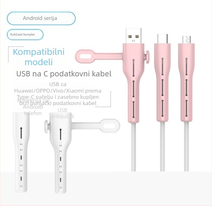 Zaštitni poklopac za kabel podatkov CP0789 – Silikon, uvijač za kabel za mobitele