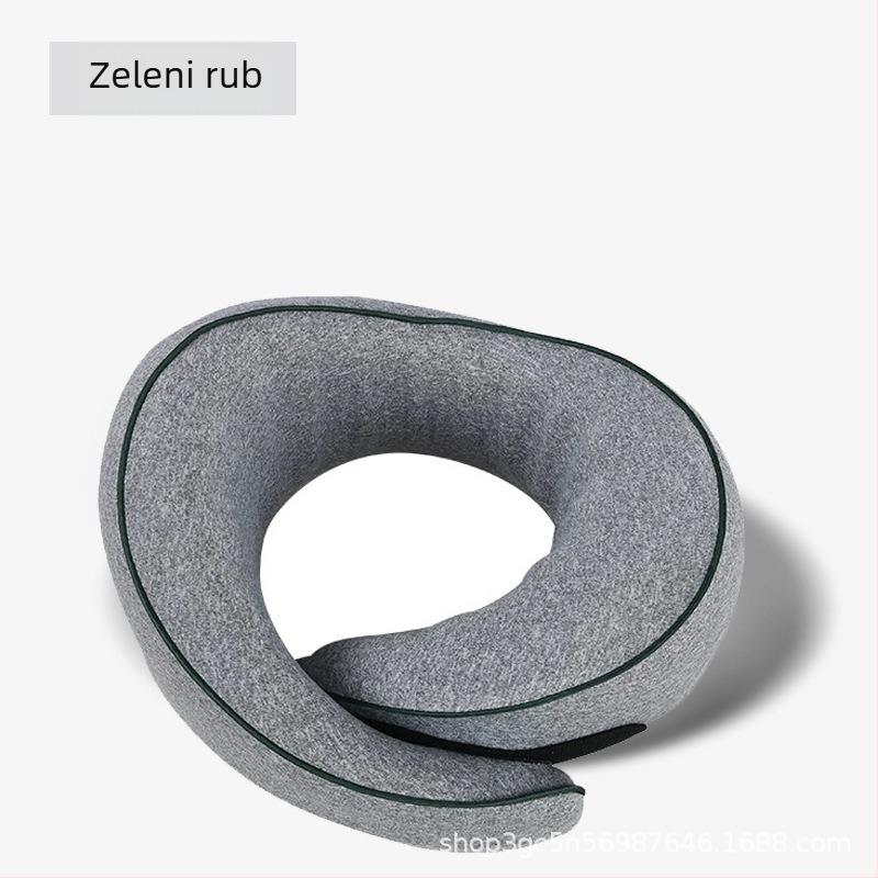 Jastuk za vrat od memorijske pjene, U-oblik za putovanja, navlaka od 100% pamuka, prijenosan, univerzalna kompatibilnost