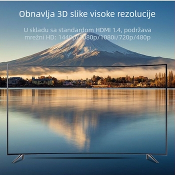 Kabel-adapter Mini HDMI na Micro HDMI, zlatno premazan, model x138, Imison/Emison, za računalne periferije