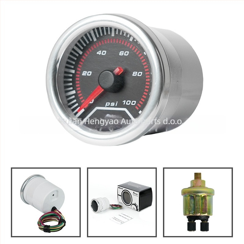 Hengyao automobilni instrument – 12V plastični boost mjerač s PSI, temperaturom vode, temperaturom ulja, tlak zraka i goriva, voltmetar