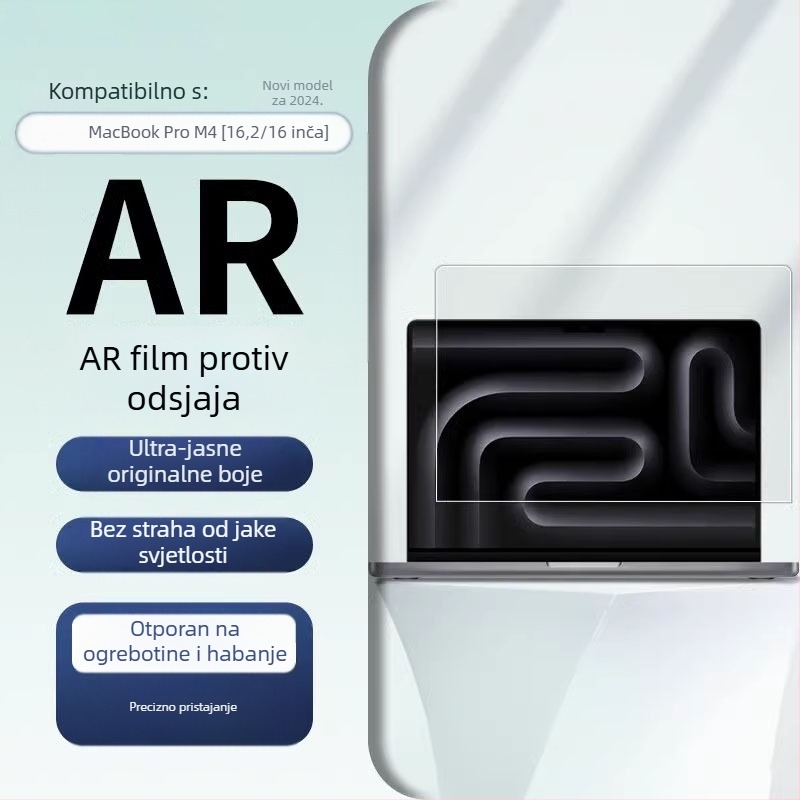 MacBook zaštitna folija za zaslon s anti-refleksijom, HD jasnoćom, elektroplating premazom, kompatibilno s MacBook Air i Pro