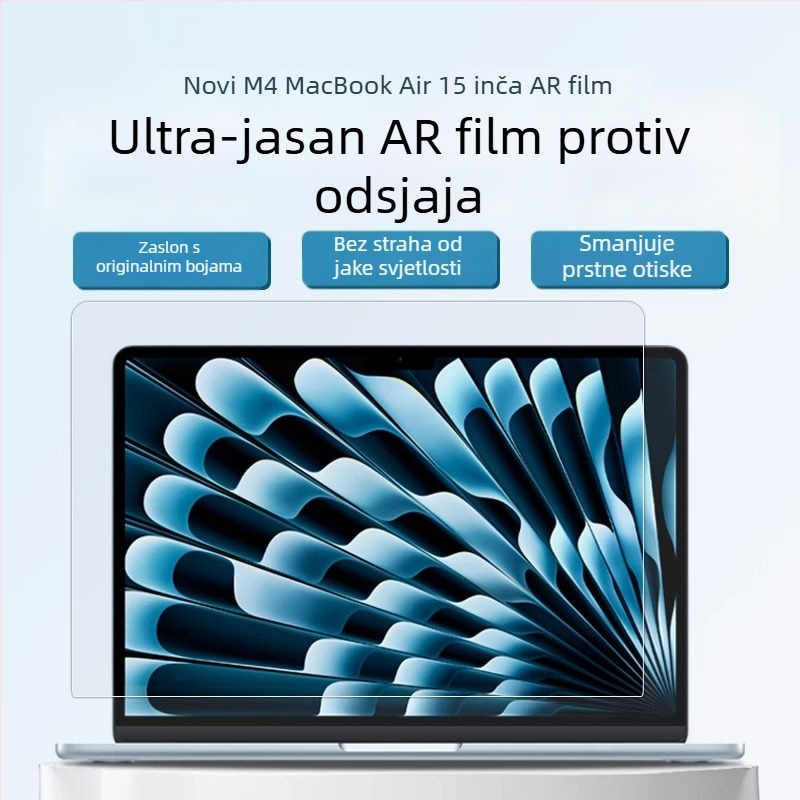 MacBook zaštitna folija za zaslon s anti-refleksijom, HD jasnoćom, elektroplating premazom, kompatibilno s MacBook Air i Pro