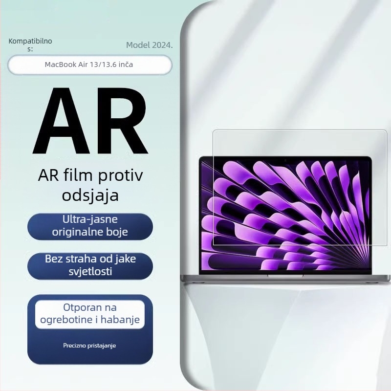 MacBook zaštitna folija za zaslon s anti-refleksijom, HD jasnoćom, elektroplating premazom, kompatibilno s MacBook Air i Pro