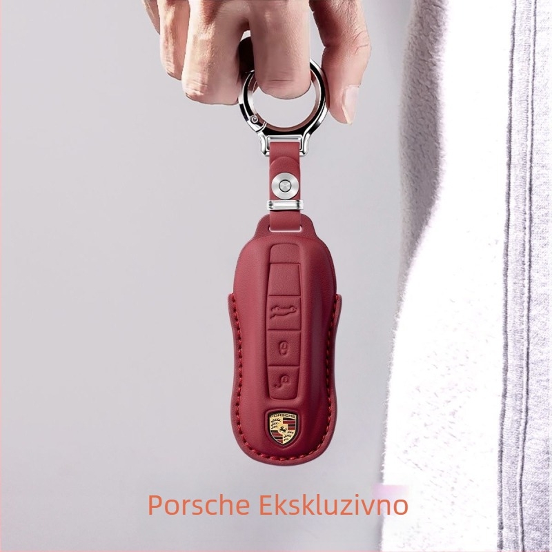 Navlaka za ključ Porsche — Koža od krave, C.bliss, Personalizacija