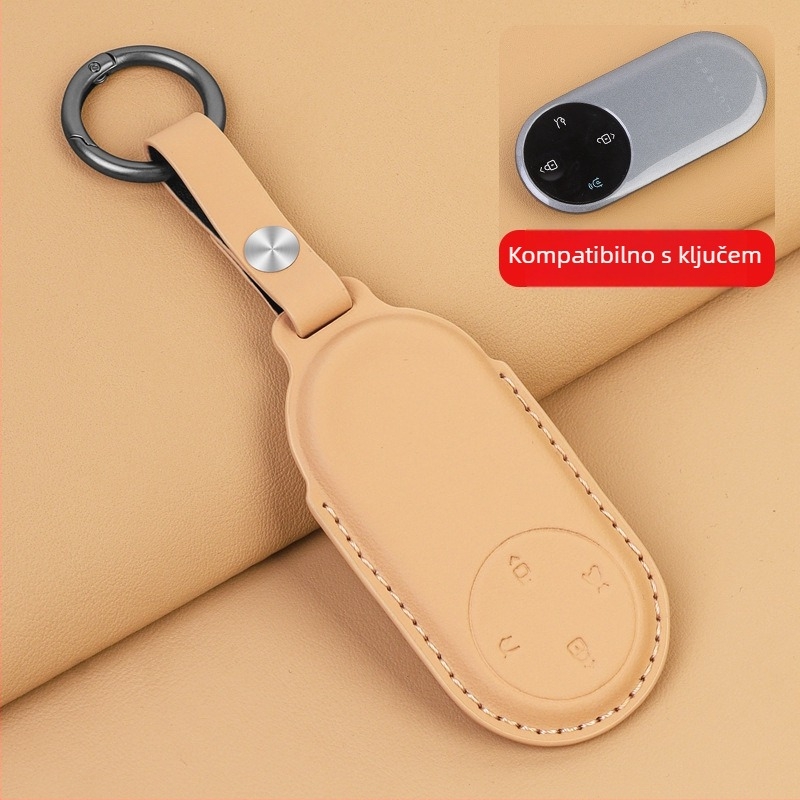 Kryt za ključ za ZhiJie R7S7S9 WenJie M9M5M8 – potpuno pokriće, unutarnji dodatak (Night Shark, ZhiJie, Product No. 54454, Material: Microfiber Synthetic Leather, Style: Minimalist)
