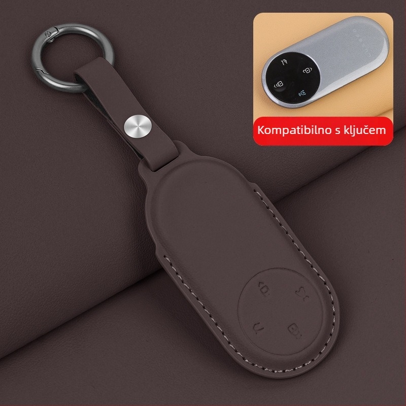 Kryt za ključ za ZhiJie R7S7S9 WenJie M9M5M8 – potpuno pokriće, unutarnji dodatak (Night Shark, ZhiJie, Product No. 54454, Material: Microfiber Synthetic Leather, Style: Minimalist)