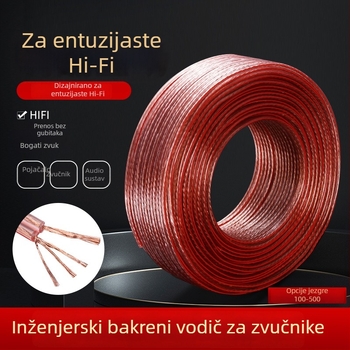 Hongxin kabel zvučnika – bakreno jezgro, aluminij s bakrenom prevlakom, PVC omotač, za audio i video