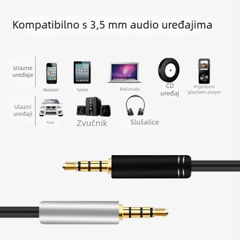 3,5 mm audio splitter kabel, jedan na dva za PC i mobilni telefon, spoj mikrofona (Materijal jezgre: Oxygen-free copper; Materijal vodiča: Fiber optic; Marka: Other; Certifikacija: Other)