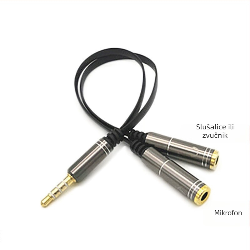 3,5 mm audio splitter kabel, jedan na dva za PC i mobilni telefon, spoj mikrofona (Materijal jezgre: Oxygen-free copper; Materijal vodiča: Fiber optic; Marka: Other; Certifikacija: Other)