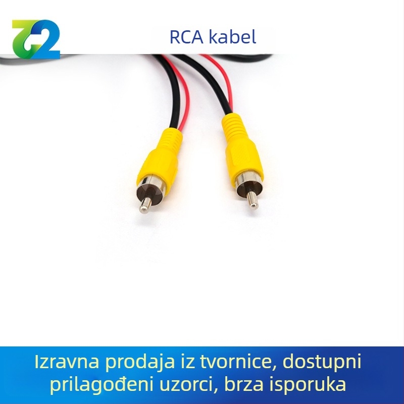 Auto kabel za proširenje videa s audiozom i kamerom za vožnju unatrag, PVC kućištem, RoHS certificiran, marka Two or two, kompatibilan s audio i videom.