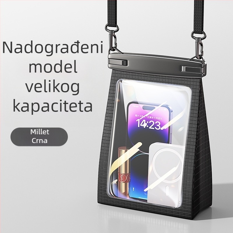 Vodootporna torbica za mobitel s ekranom osjetljivim na dodir, velik kapacitet, razina vodootpornosti 8, za plivanje i rafting, crossbody torbica za kozmetiku