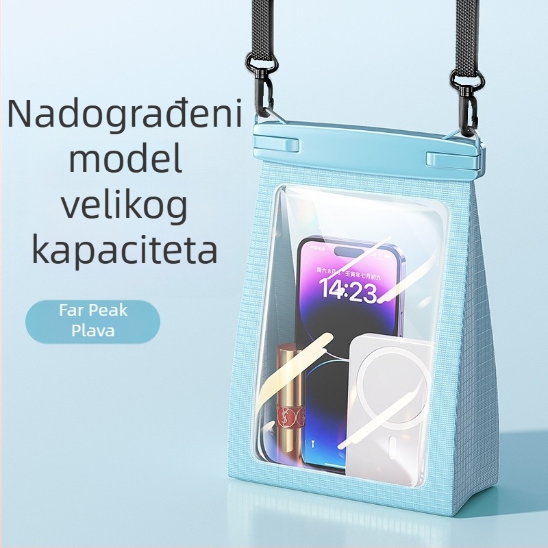 Vodootporna torbica za mobitel s ekranom osjetljivim na dodir, velik kapacitet, razina vodootpornosti 8, za plivanje i rafting, crossbody torbica za kozmetiku