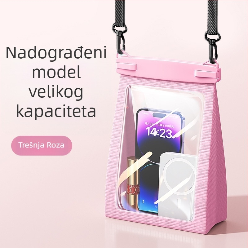 Vodootporna torbica za mobitel s ekranom osjetljivim na dodir, velik kapacitet, razina vodootpornosti 8, za plivanje i rafting, crossbody torbica za kozmetiku
