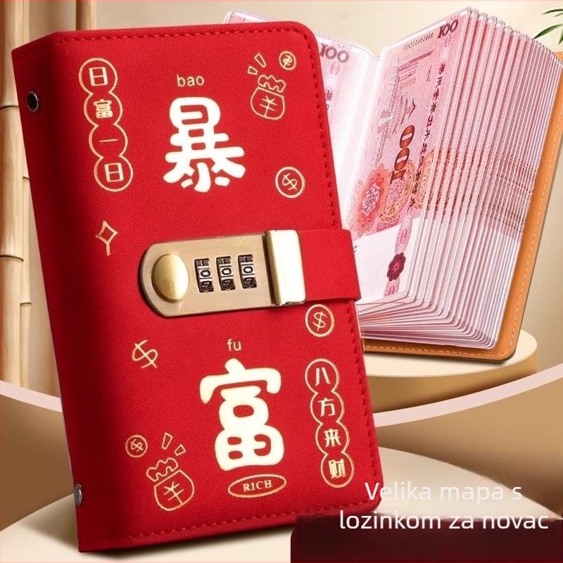 Držač bankovne knjižice s ključem – umjetna koža, organizator za bankovnu knjižicu i čekove, model Cd dj, marka Full chain, šifra proizvoda Get rich money book