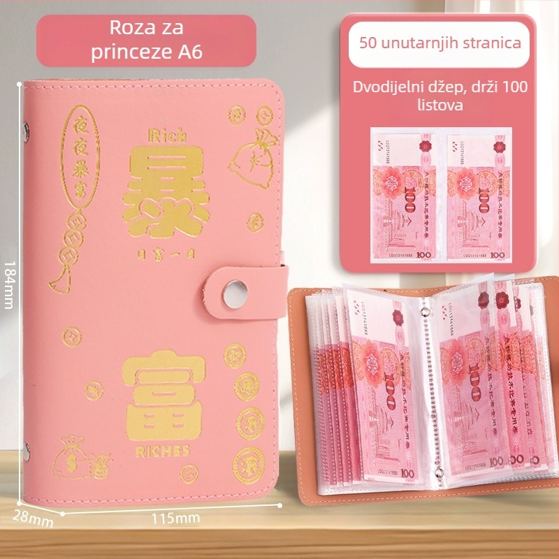 Držač bankovne knjižice s ključem – umjetna koža, organizator za bankovnu knjižicu i čekove, model Cd dj, marka Full chain, šifra proizvoda Get rich money book