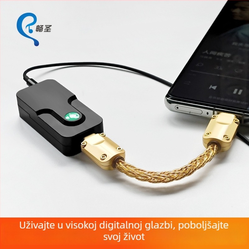 OTG Type-C audio kabel XS-012 s malim završnim adapterom za slušalice, prenosni DAC zvučna kartica kabel