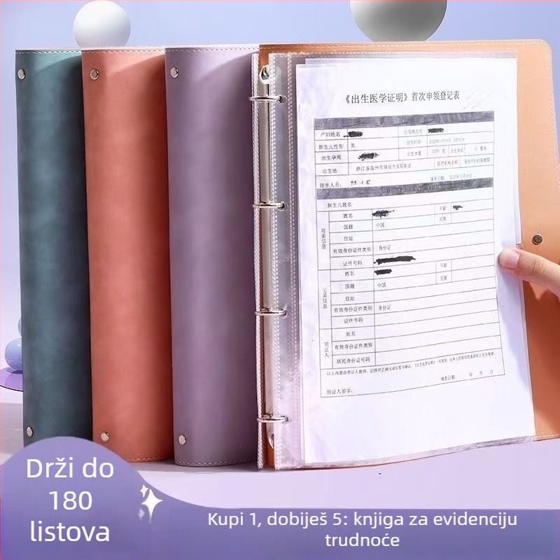 Kožna knjiga za pohranu trudnoća zapisa, model Sleeping Baby Storage Book; 120 stranica; debljina 1.5; debljina materijala 0.2; mogućnost otiska logotipa
