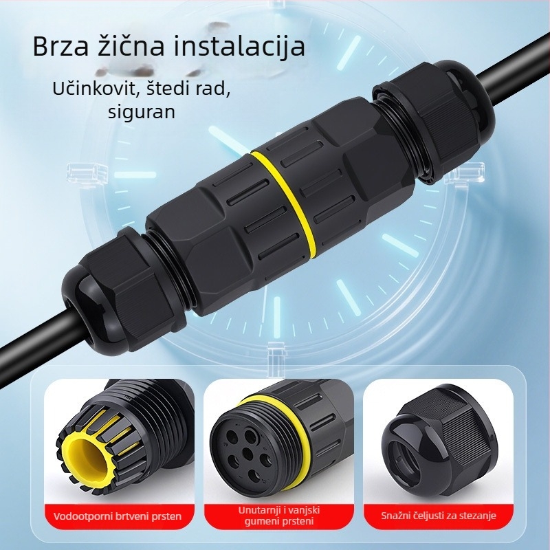 Vodootporni adapter terminal blok, industrijska vanjska upotreba, otporan na visoke temperature (interfejs: kopča)