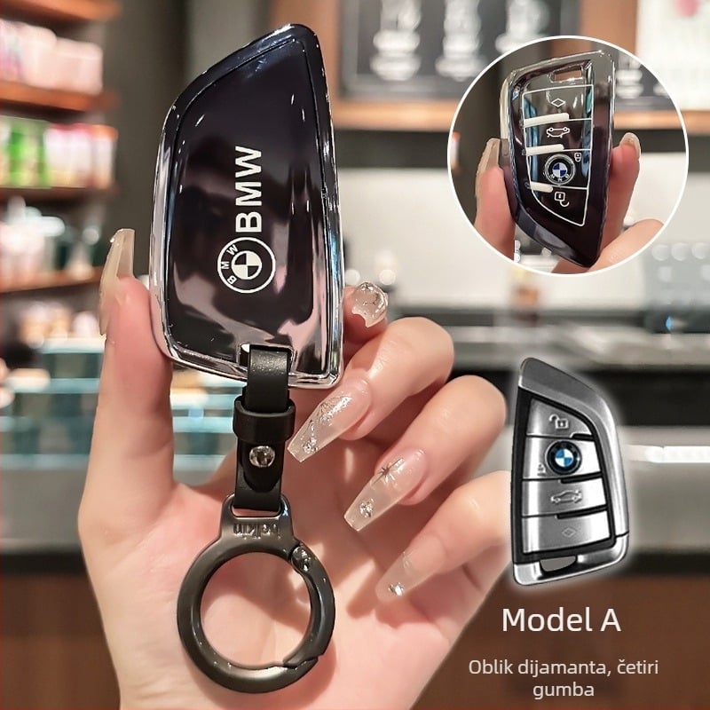 Lixin BMW TPU futrola za ključ, kompatibilna s 5. i 3. serijom (530/320Li), X1/X2/X3, jednostavan stil