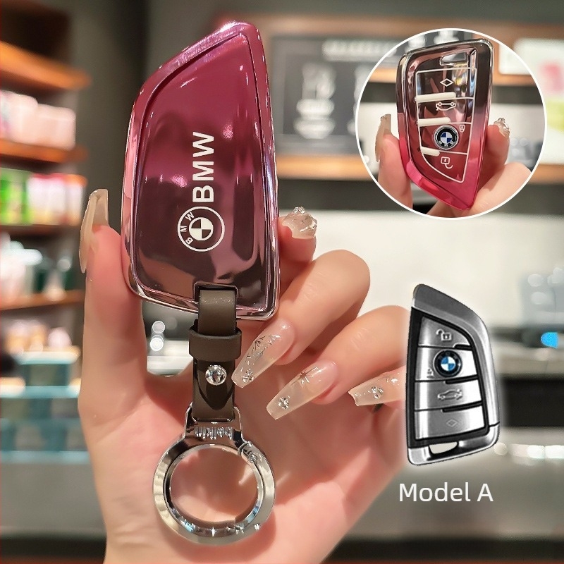 Lixin BMW TPU futrola za ključ, kompatibilna s 5. i 3. serijom (530/320Li), X1/X2/X3, jednostavan stil