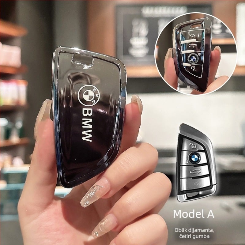 Lixin BMW TPU futrola za ključ, kompatibilna s 5. i 3. serijom (530/320Li), X1/X2/X3, jednostavan stil