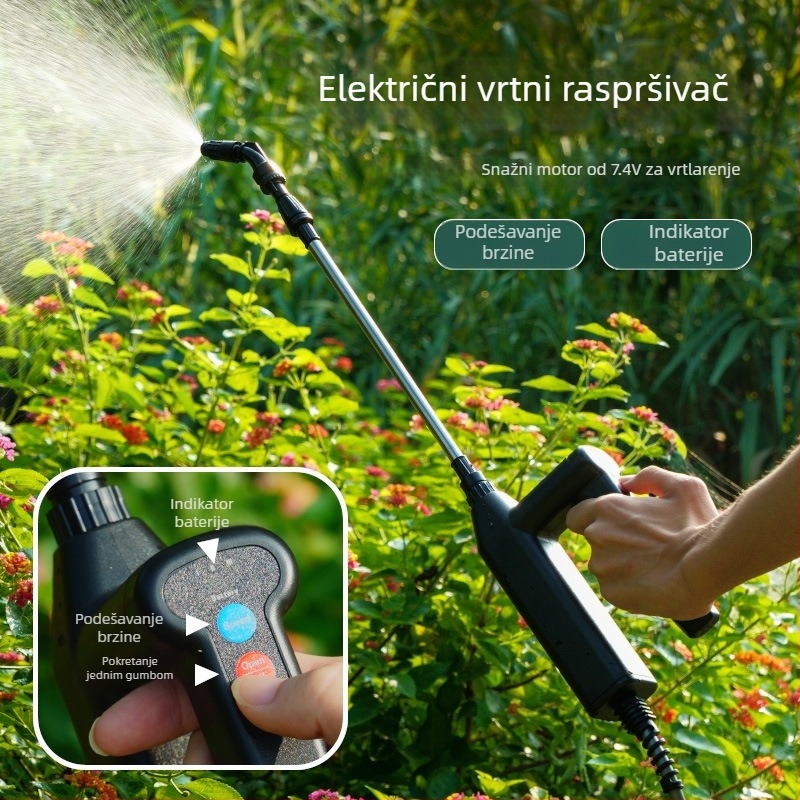 7,4V Visoko-snaga prenosni električni raspršivač za dezinfekciju i zalijevanje