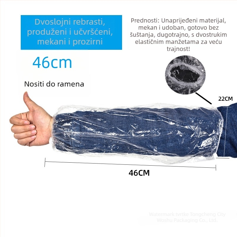 Jednokratni PE rukav za nadlakticu, vodootporni, za odrasle, moderan jednostavan stil, za lonac s rakovima