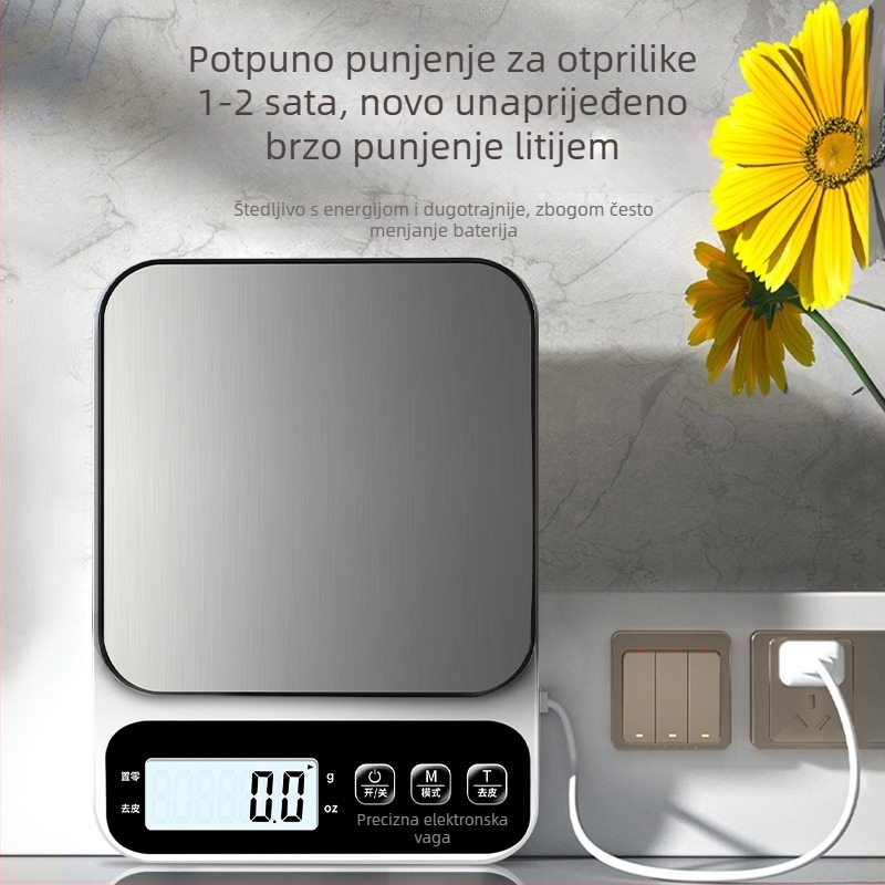 Elektronička kuhinjska vaga visoke preciznosti za pečenje i hranu, model 100
