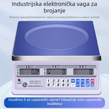 Pu Chun Jsa Series industrijska elektronička vaga – visoka preciznost mjerenja i brojanja, 30 kg kapacitet, napajanje baterijom ili mrežno