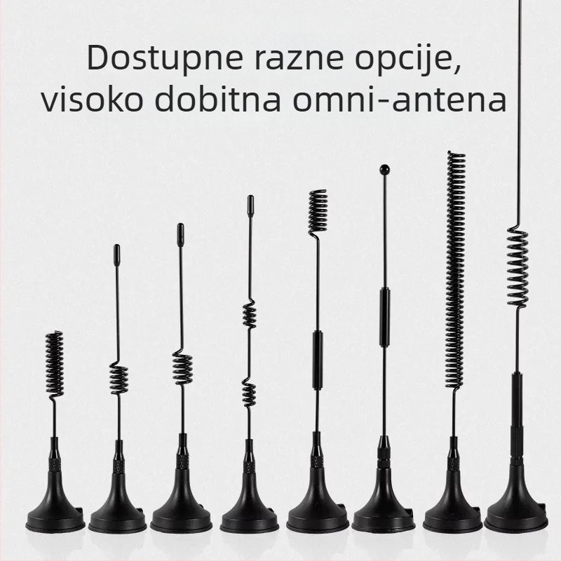 LoRa antena s visokim ziskom 12 dBi, 433 MHz, antena za bežični modul s usisnom čašom WEIHAN