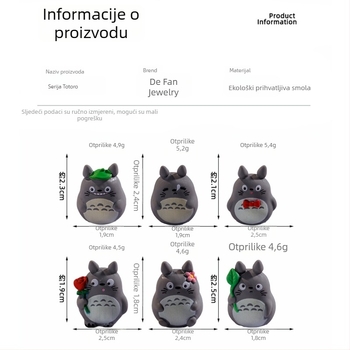 Chinchilla figurica od smole, Defan — originalni dizajn, ukrasni predmet za stolni dekor (MAP 123)