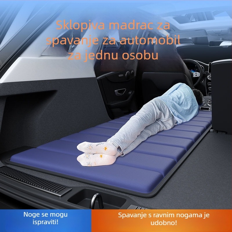Auto montirana madrac za spavanje za jednu osobu, sklopiva u stražnji pretinac, univerzalna kompatibilnost, bez napuhavanja
