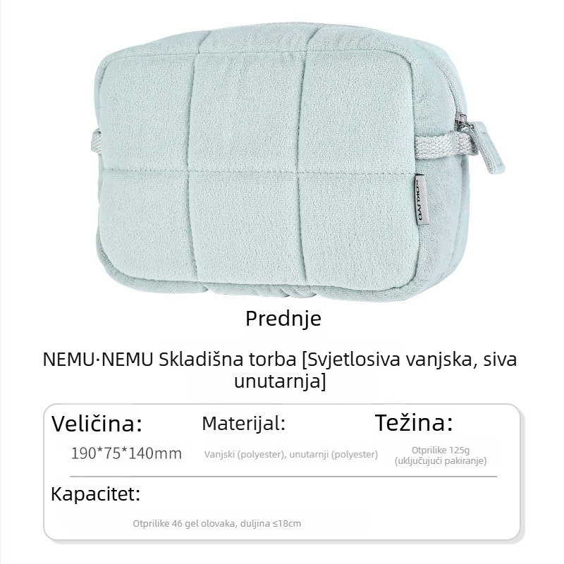 Platnena jastučić torba za olovke i kozmetiku - poliester, ležerni stil, univerzalna namjena, osnovno pakiranje