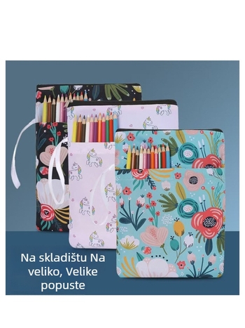 Torba za zaštitu meke korice knjige s zaštitom od prašine i pregiba, torba za pohranu s više otisaka, moderan i cool stil (PU; podstava od Oxford platna; uzorci: krajolik, crteži; stil: moderan i cool; pogodno za školsku edukaciju)