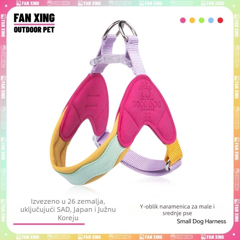 Prsni remen za psa, prozračni poliester, podesiva