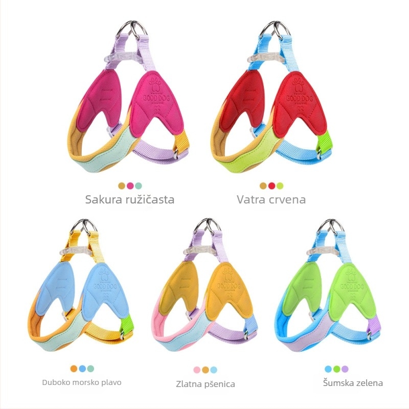 Prsni remen za psa, prozračni poliester, podesiva