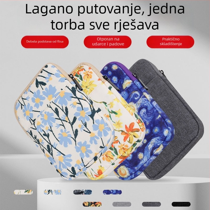 Nova 7-inčna modna futrola za tablet od platna s unutarnjom podstavom, zaštitnim poklopcem, torbicom za pohranu 3C i paketom napajanja