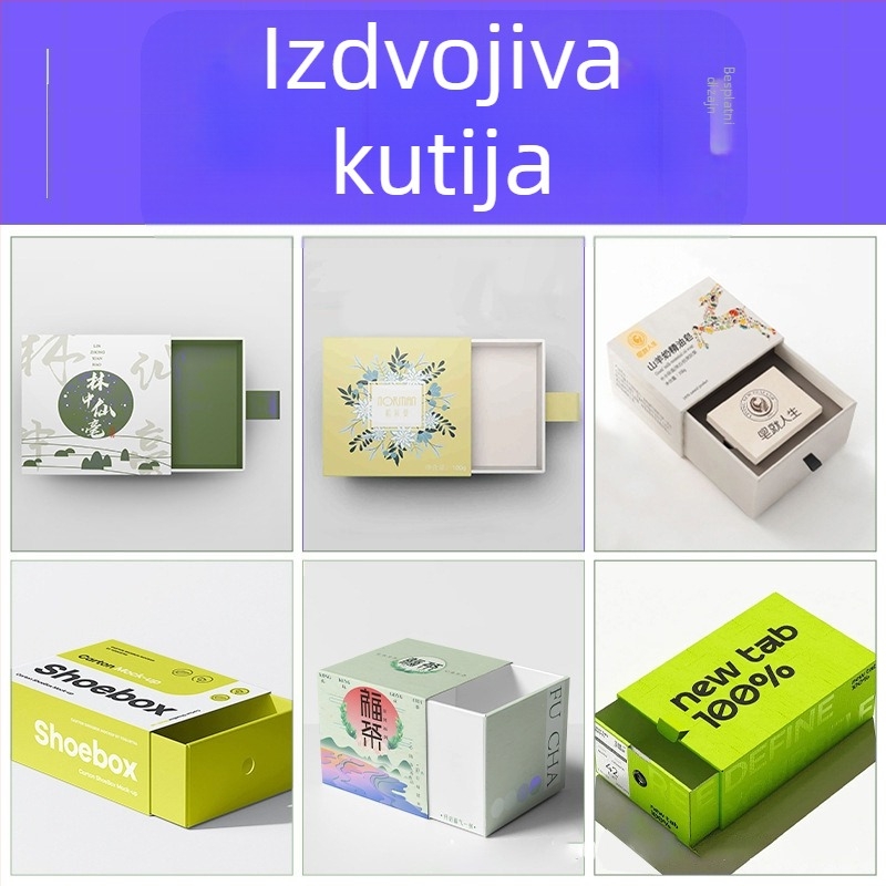 Prilagođena kutija za pakiranje od kraft papira s preklopnim kartonom, 350 gsm, toplinsko utiskivanje, srebrno utiskivanje, UV tisak i reljef — Tianli