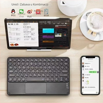 Bežična Bluetooth tipkovnica s touchpedom, kompatibilna s iPadom, Huawei i Xiaomi tabletima i pametnim telefonima