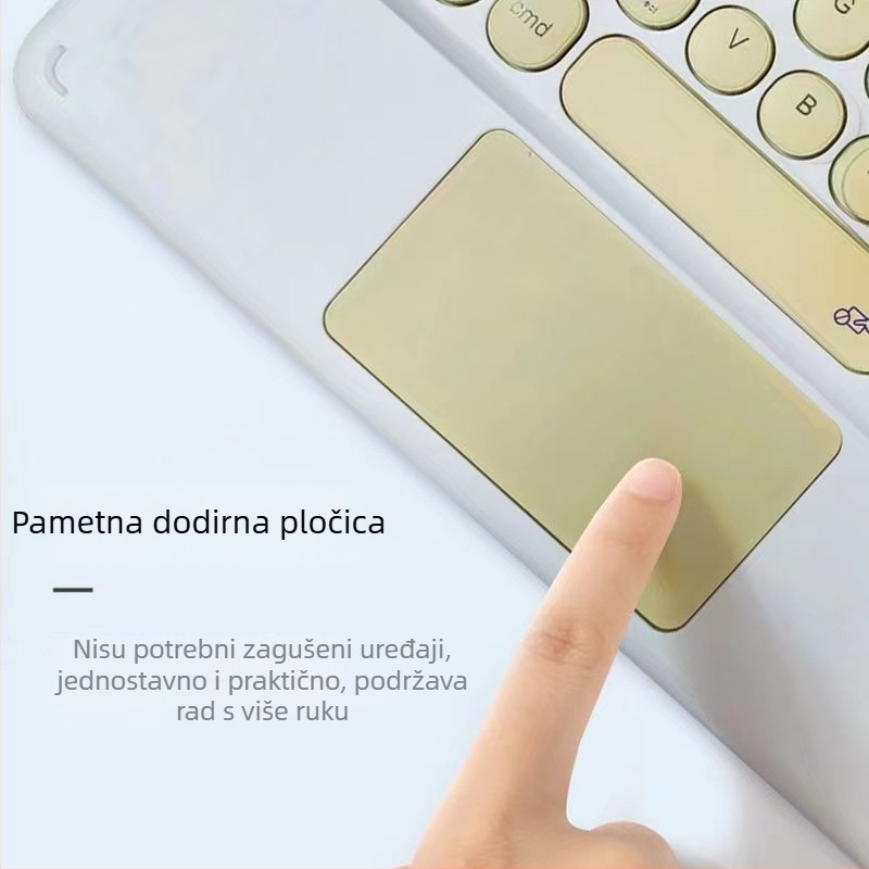 Bežična Bluetooth tipkovnica s touchpedom, kompatibilna s iPadom, Huawei i Xiaomi tabletima i pametnim telefonima